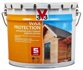 Антисептик для дерева с добавлением воска V33 Wax Protection (Бесцветный)