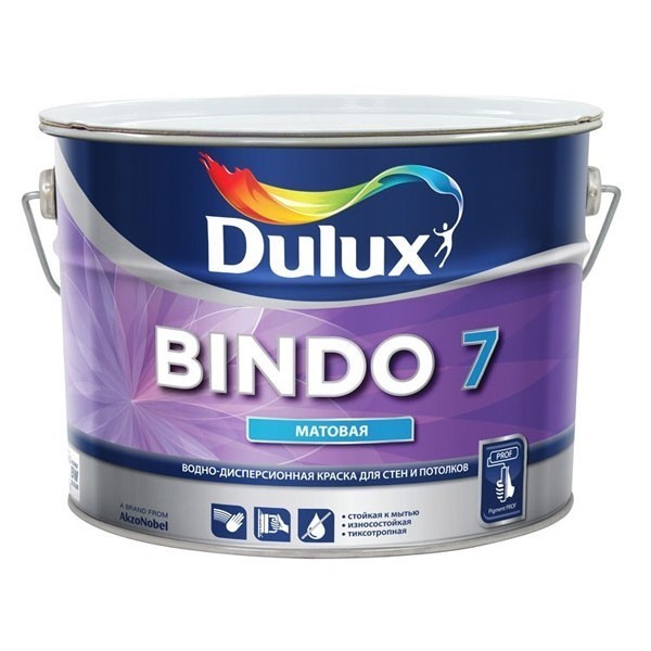 Краска для стен и потолков Дулюкс Биндо 7 — Dulux Bindo 7