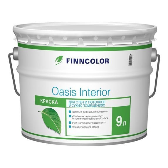 Краска для стен и потолков в сухих помещениях OASIS INTERIOR