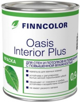 Краска для стен и потолков в сухих помещениях и помещениях с повышенной влажностью OASIS INTERIOR PLUS