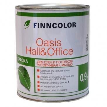 Краска для стен и потолков устойчивая к мытью OASIS HALL OFFICE