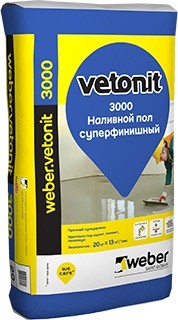 Weber Vetonit 3000. Финишный наливной пол.