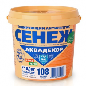 Антисептик Сенеж Аквадекор Черешня, 0.9 кг